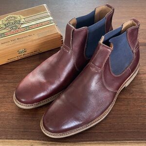 Florsheim Limited Burgundy Leather Chelsea Boots Shoes Men’s Size 11D 11
